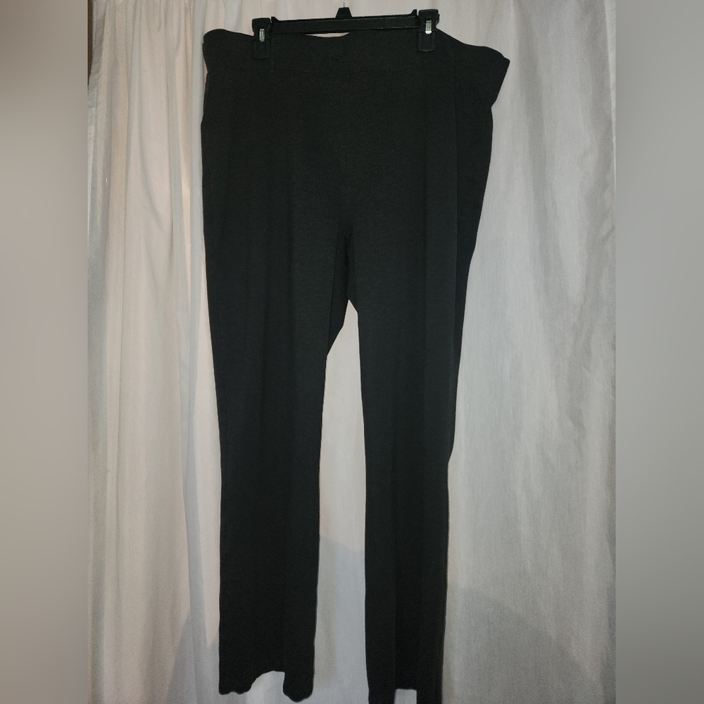 Betabrand Classic Dress Yoga Pants Straight Blackish Gray 2xl